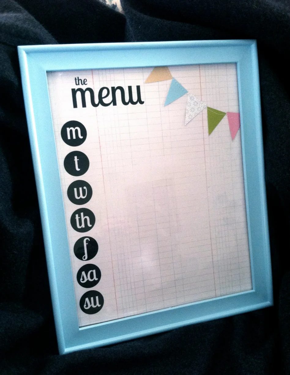 dry erase menu planner