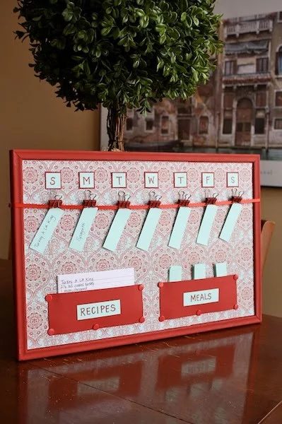 binder clip menu board organizer