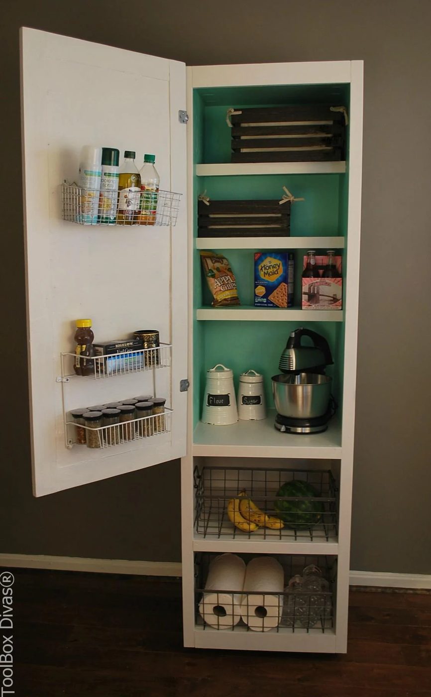 kitchen organization, freestanding portable pantry ToolboxDivas