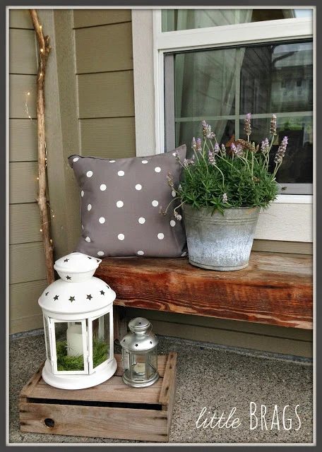 cute painted polka dot porch pillows, Little Brags