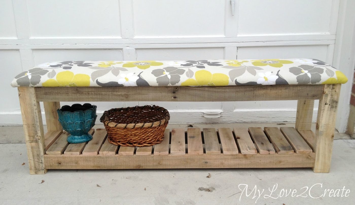 Pallet bench and 15 solid pallet furniture options featured on Bekob.com