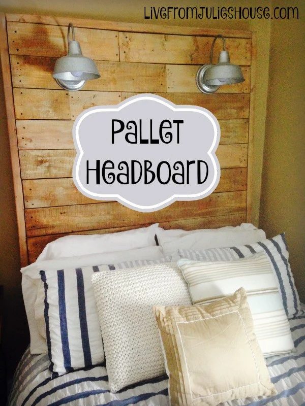 Pallet Headboard and 15 solid pallet furniture options featured on Bekob.com