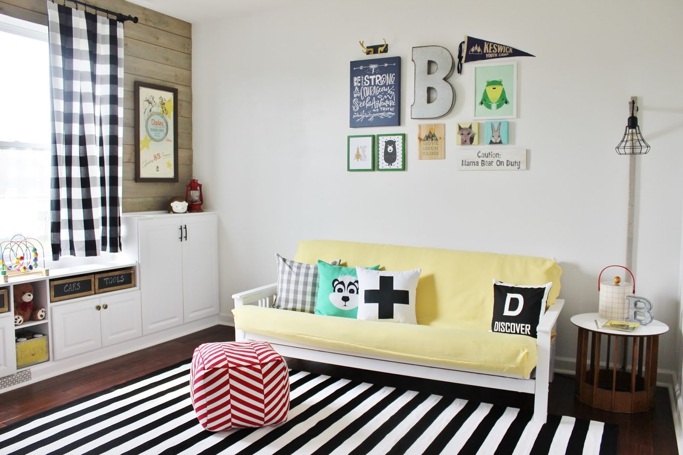 Kid's Cabin Themed Playroom Makeover, Delightfully Noted