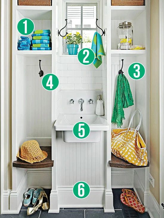 Get This Look - Back Entry Washroom and Drop Zone - 6 tips from Bekob.com