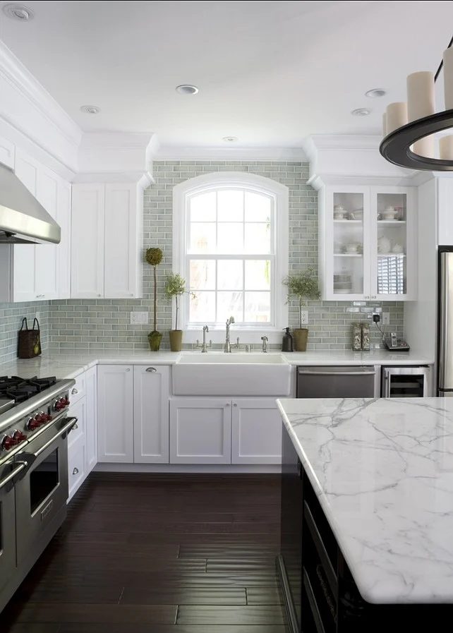 Neutral Colored Subway Tiled Backsplash Home Bunch