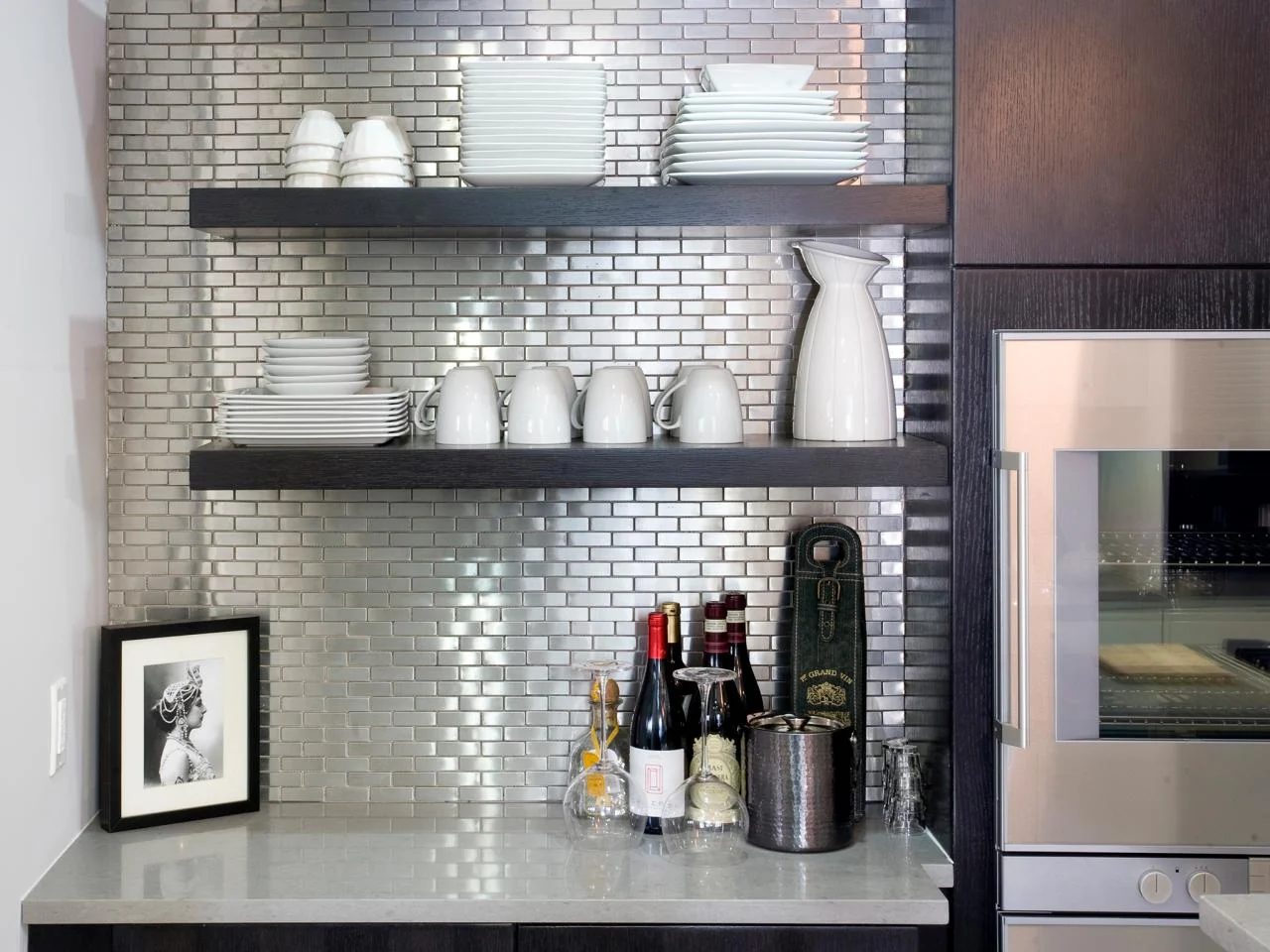 stainless steel backsplash tiles HGTV