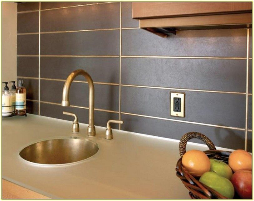 bronze-metal-tile-backsplash Eric's Health Food