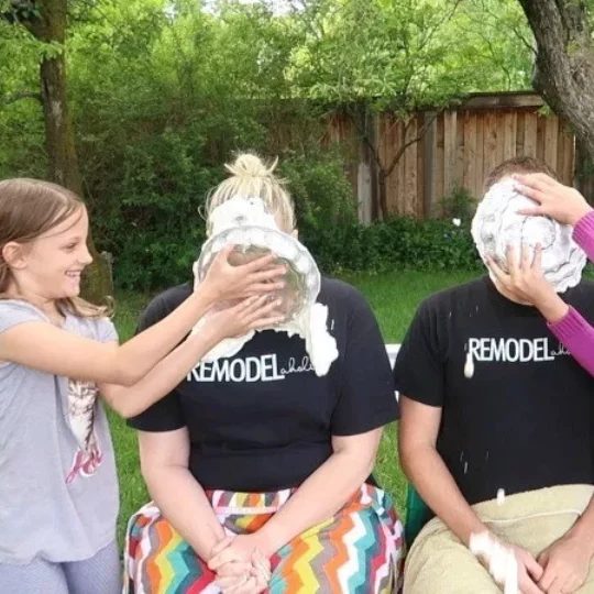 Baby Gender Reavel option, Kids Smashing Parents With Pie In The Face With Baby Girl Or Baby Boy Cream