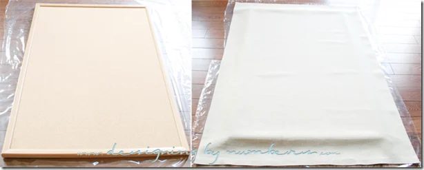 Drape the fabric over the board