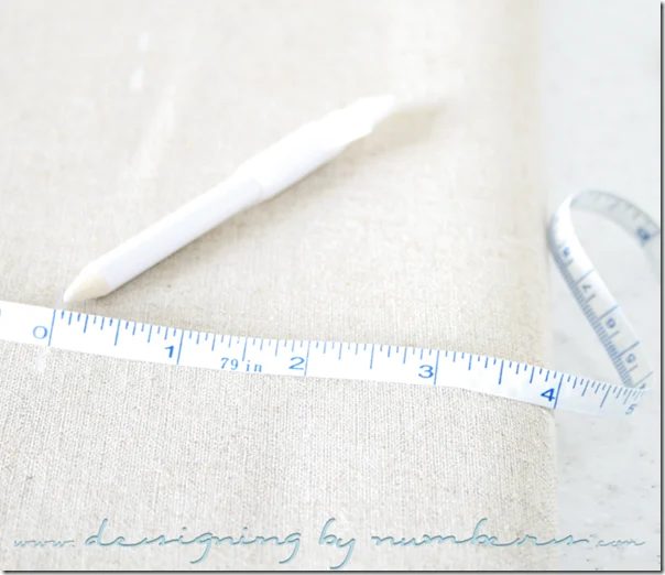 Measuring and marking the fabric