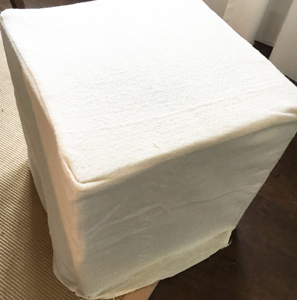 Patting for handmade upholstered ottoman