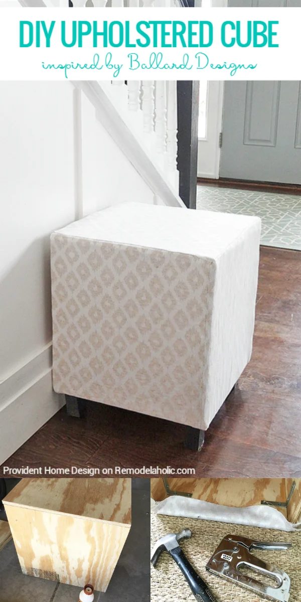 Add seating and comfort with an straightforward multipurpose Handmade upholstered cube ottoman or stool. You can make your own for MUCH less than buying one at the store, plus use 