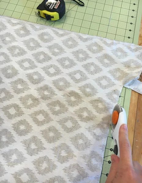 Cutting fabric for Ottoman