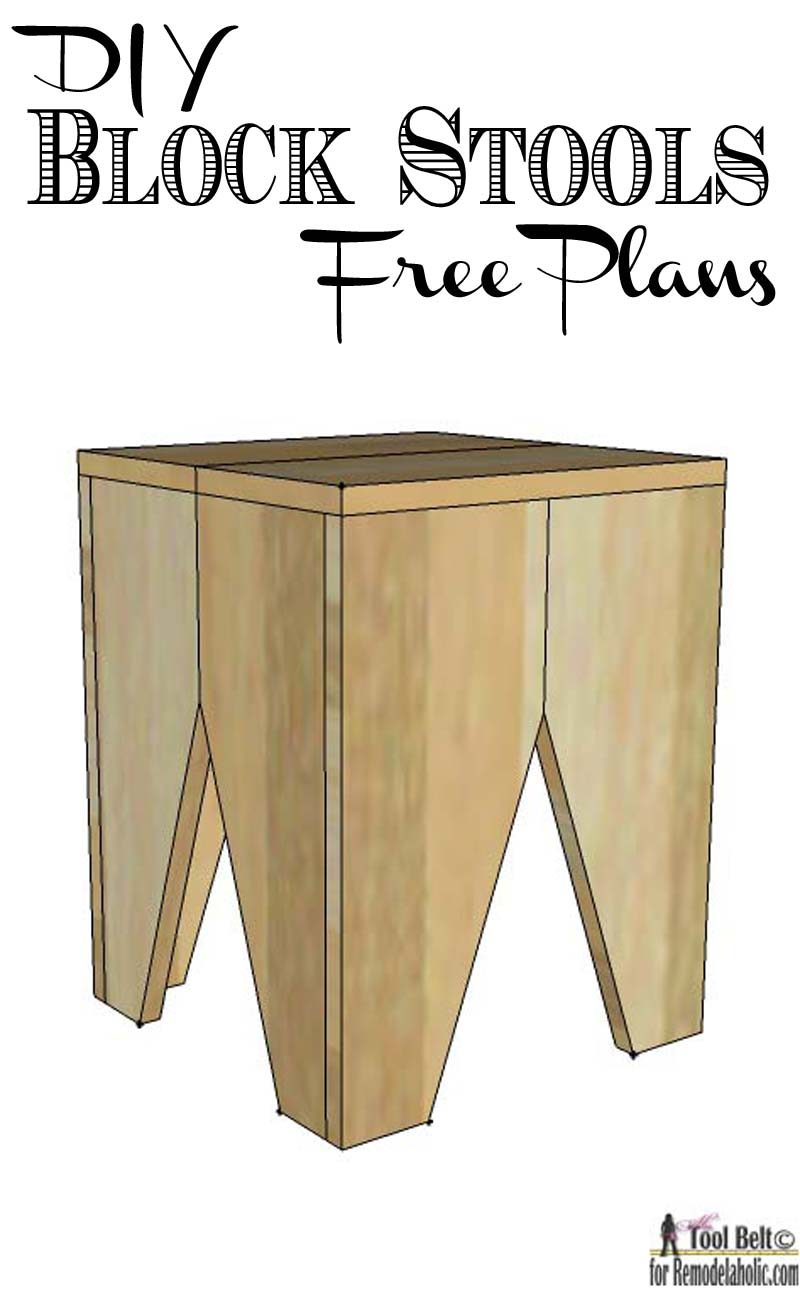 Handmade block stools free plans