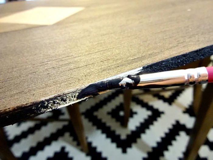 paint the edges to conceal the unfinished edge