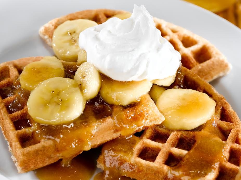 Bananas Foster Waffles