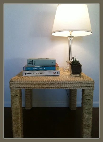 lack side table method sisal rope