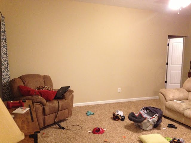 before the barn door wall treatment