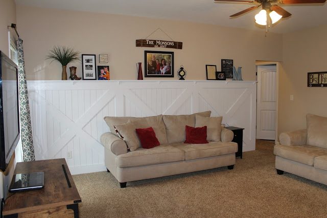 wall treatment inspired by barn door