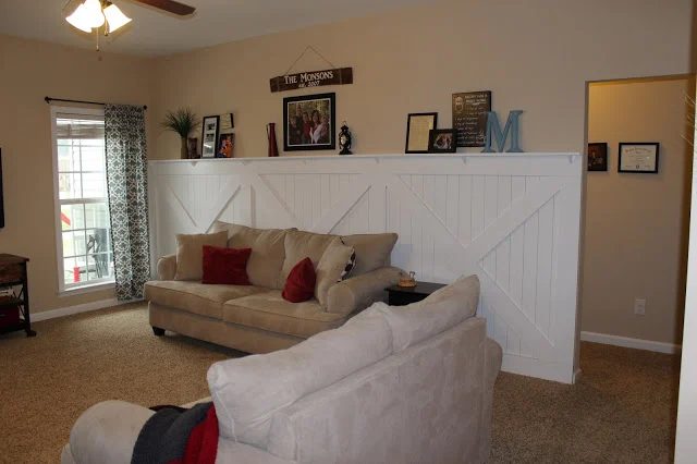 barn door wainscoting