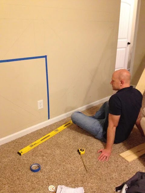 sketching and planning barn door wainscoting wall treatment
