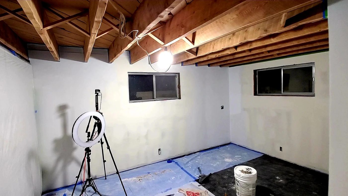 basement remodel under construction
