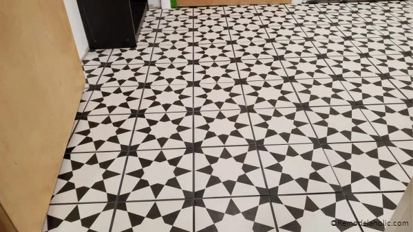 Basement Storage Room Remodel With Ceramic Star Tile Flooring, Bekob (1)
