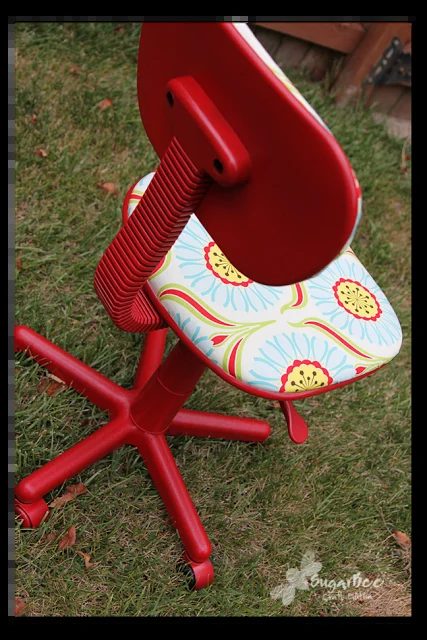 HOw to reuphoster and office chair before and after (7)