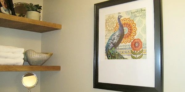 Half Bath Makeover and Floating Shelf walkthrough