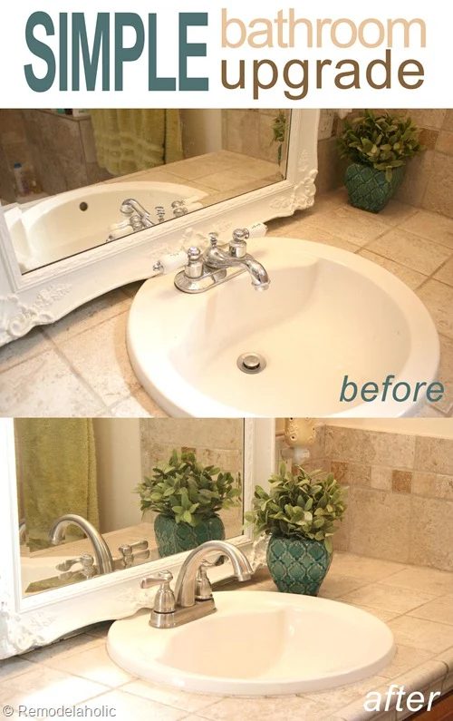 bathroom faucet install pin button