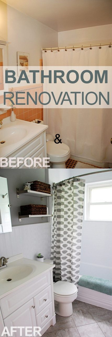 Updating an old bathroom with graoutable peel and stick tiles (13)