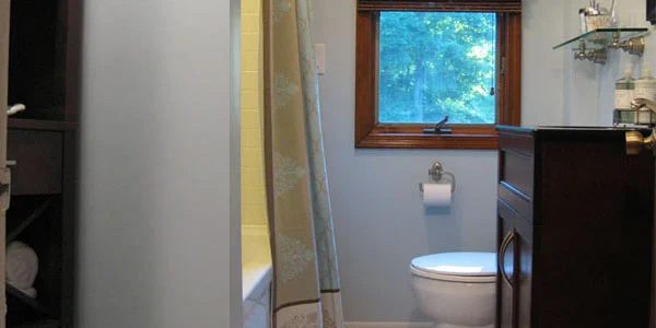 Bathroom Remodel Reveal & Shower Curtain How To