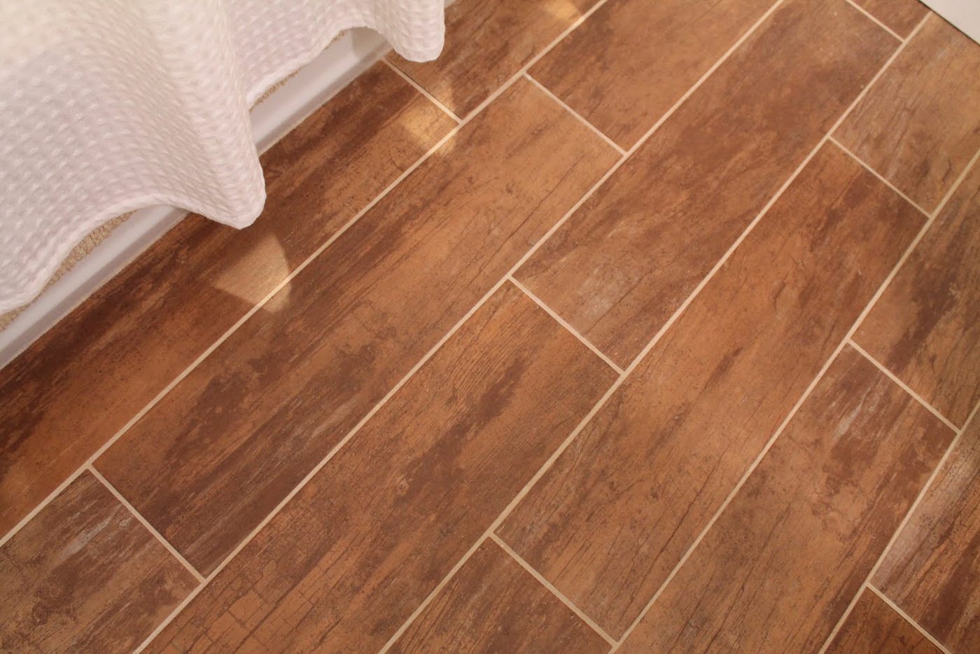 23 Wood tile is striking in this bathroom remodel, by Elizabeth and Co featured on @Bekob