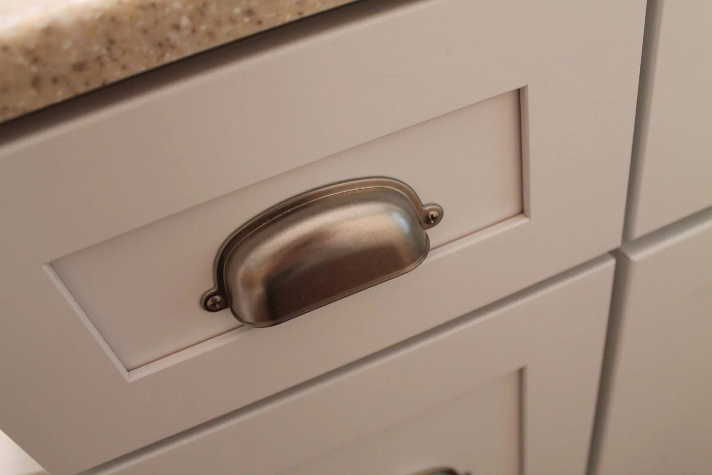 9 Bathroom drawer pulls, Delta from Home Depot kitchen dept, by Elizabeth and Co featured on @Bekob