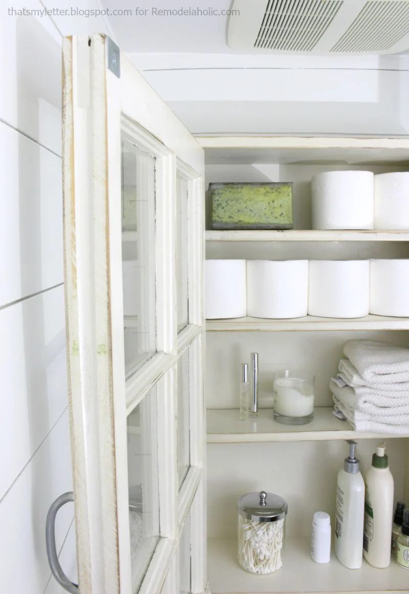 bathroom storage cabinet opne
