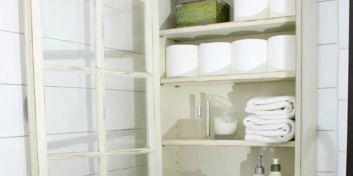 Bathroom Storage Cabinet using an old Window