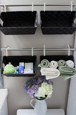 Make your bathroom striking and organized with some great bathroom storage options! Find new options to store all your bathroom items from towels to cotton balls. 30 Bathroom Stora