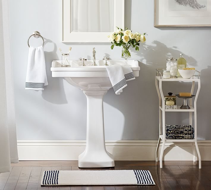 Make your bathroom striking and organized with some great bathroom storage options! Find new options to store all your bathroom items from towels to cotton balls. 30 Bathroom Stora