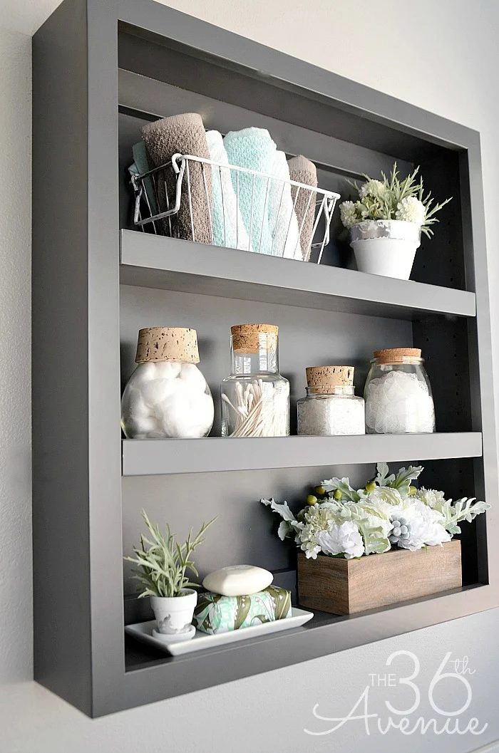 Make your bathroom striking and organized with some great bathroom storage options! Find new options to store all your bathroom items from towels to cotton balls. 30 Bathroom Stora