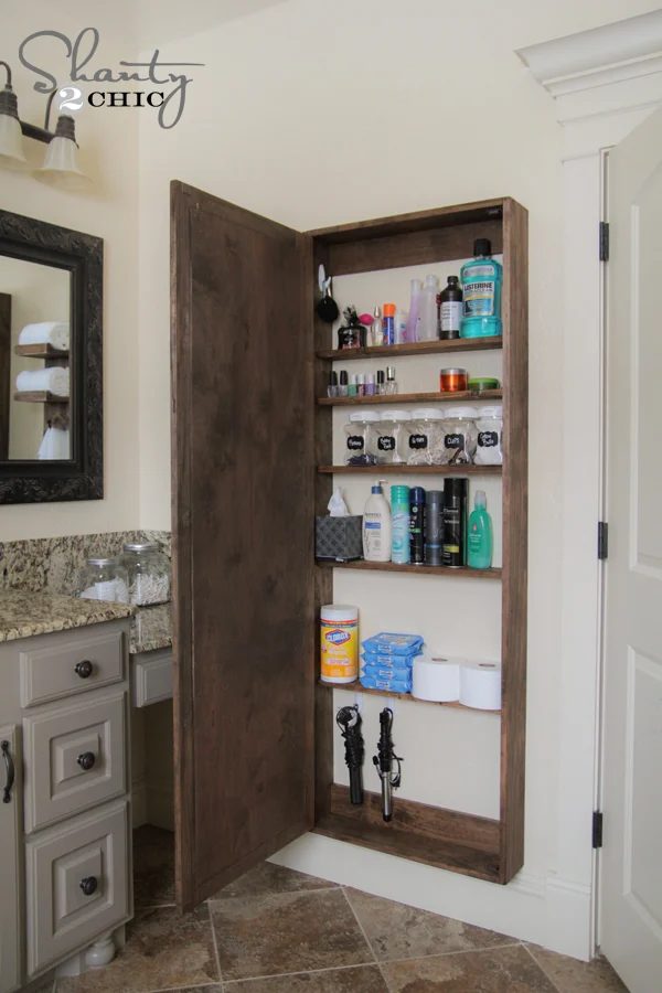 Make your bathroom striking and organized with some great bathroom storage options! Find new options to store all your bathroom items from towels to cotton balls. 30 Bathroom Stora