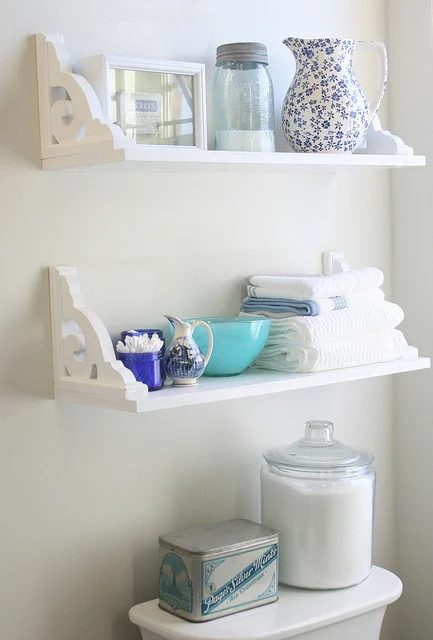 Make your bathroom striking and organized with some great bathroom storage options! Find new options to store all your bathroom items from towels to cotton balls. 30 Bathroom Stora
