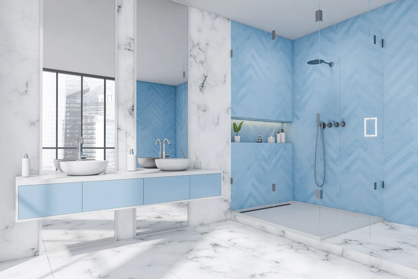 Statement Wall Bathroom