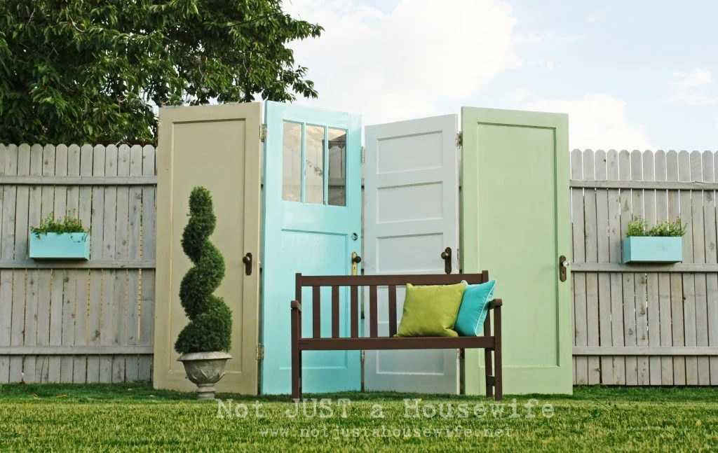 Not Just a Housewife old door privacy screen