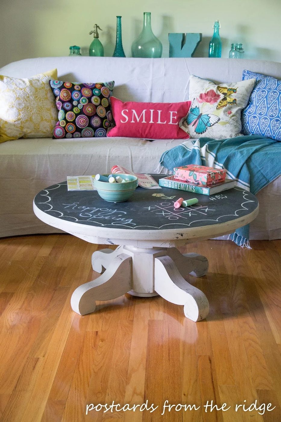 chalkboard coffee table postcards from the ridge