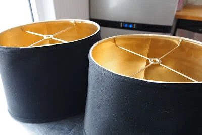 gold painted lamp shades