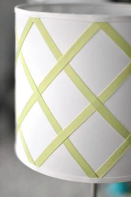 handmade ribbon trellis lamp shade
