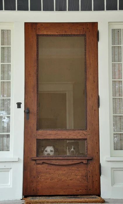 striking Doors - wood screen door via Neely Design