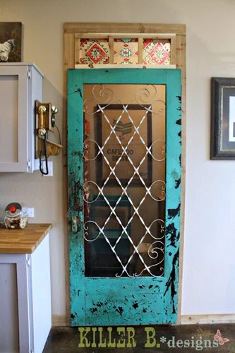 striking Doors - vintage pantry screen door Killer B Designs