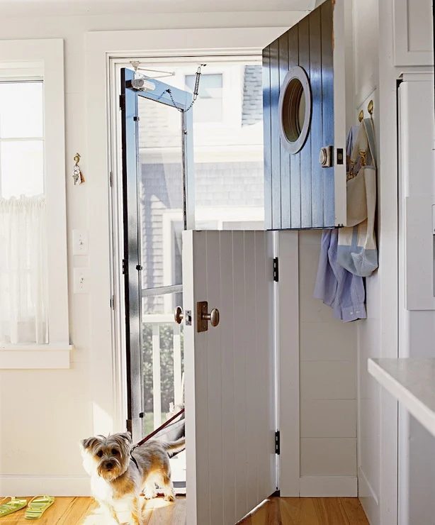striking Doors - dutch door with porthole window via DecorPad