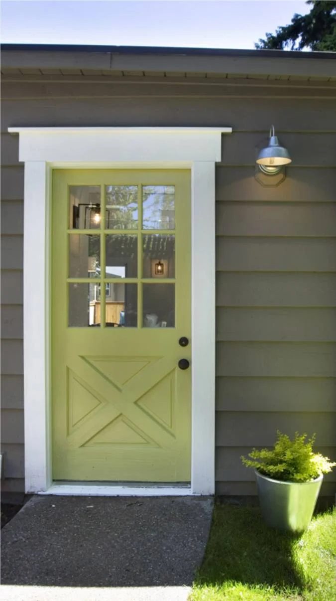 striking Doors - entry door in Martha Stewart Sultana from Modern Cottage Blog